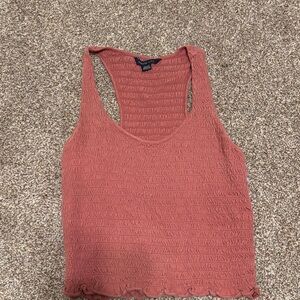 American Eagle Outfitters Textured Tank Top - Rust